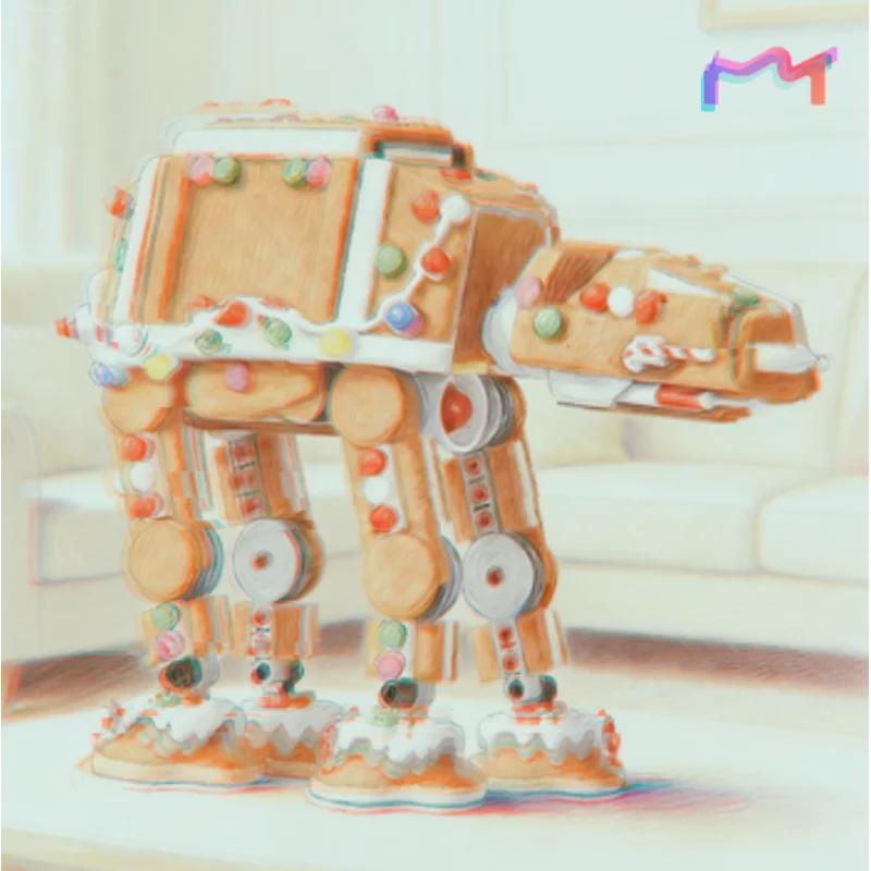 Auf Lager 2026 Neuer Lebkuchen-AT-AT-Walker mit Figuren Modellspielzeug DIY-Spielzeug Bausteine für Erwachsene Weihnachts- und Geburtstagsgeschenke – Detail 6