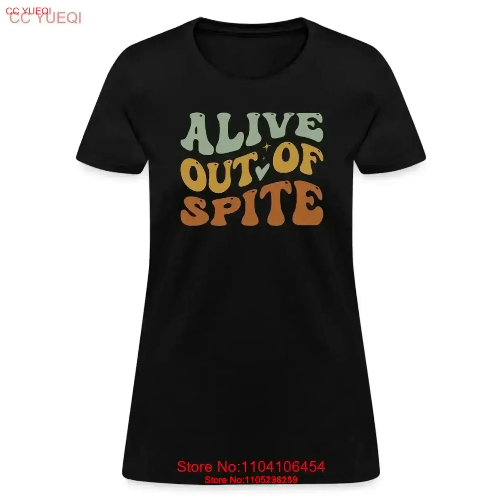 Alive Out Of Spite T-shirt femme vintage délavé décontracté légèrement graphique étiré élégant homme vêtements de créateur de mode