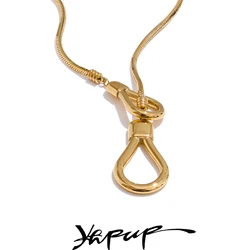 Yhpup Distinctive Stainless Steel Fashion Creative Thicker Pendant Necklace Gold Platinum Color Tarnish Resistant Metal Jewelry