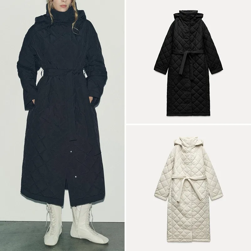 

Новая женская удлиненная куртка-ветровка с высоким воротником для повседневной носки, серия ZW, осенне-зимняя, модная, уличная, двубортная на пуговицах