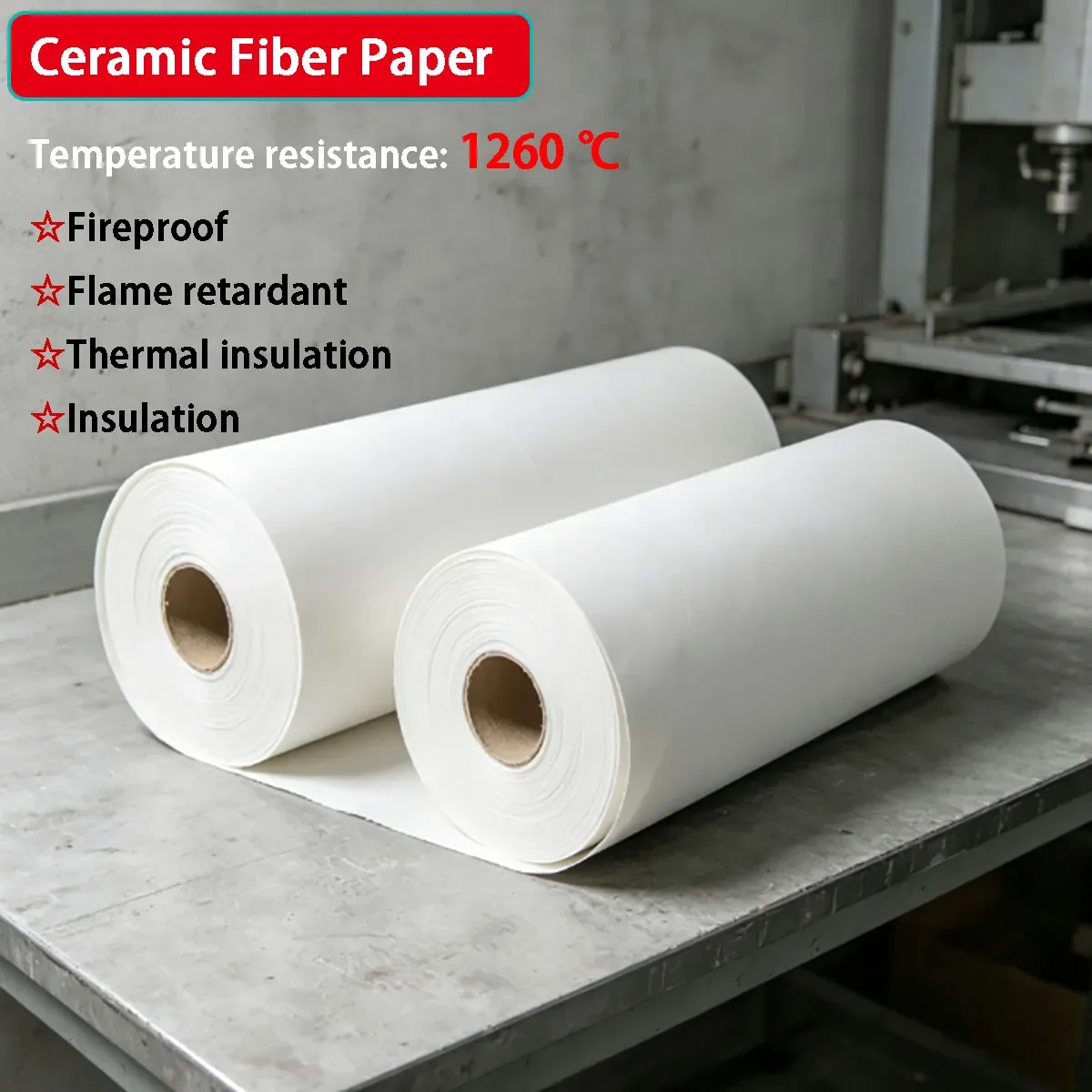Ceramic Fiber Paper High Temperature Fireproof Insulation, Aluminum Silicate Wool Refractory Seal Gasket