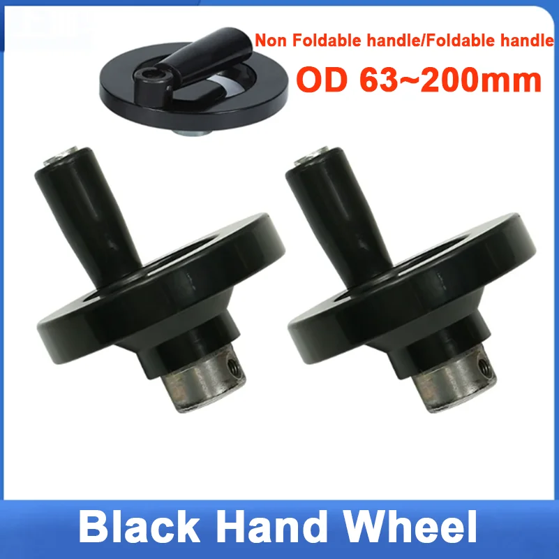 Bakelite Hand Wheel 63 80 100 125 160 200mm Galvanizing Foldable/Non Foldable Handle CNC Lathe Milling Machine Replacement Parts