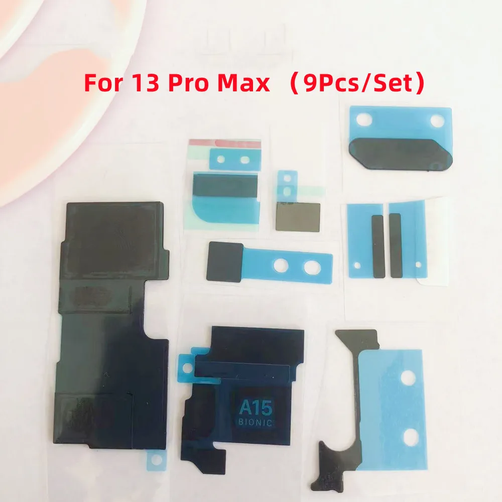 Full Set For iPhone 15 16 17 14 13 12 11 Pro Max Plus SE Motherboard Adhesive FPC Foam Main Board Black Heat Sink Sponge Sticker
