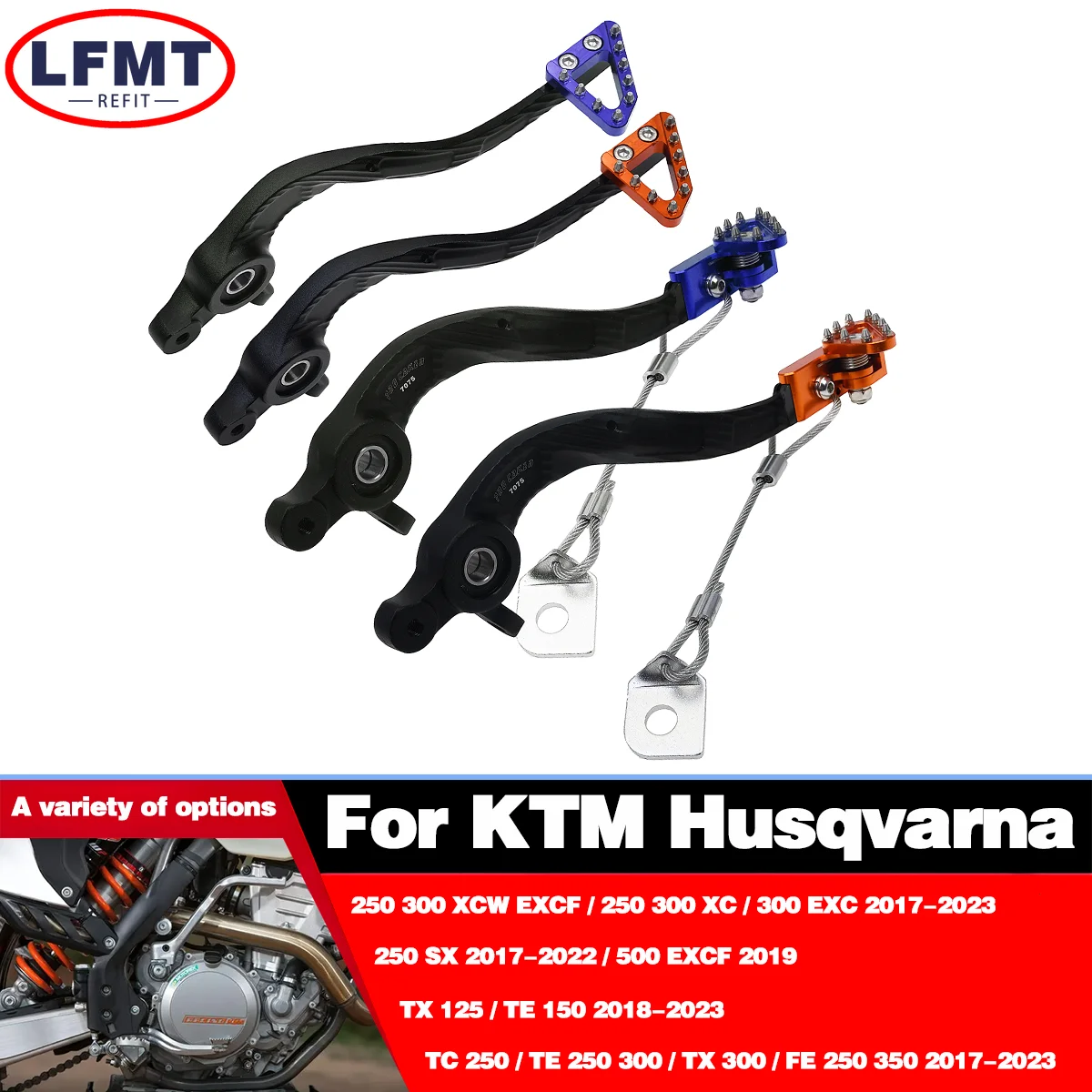 

Motocross Rear Foot Brake Lever For KTM 250SX 250XCW 300XCW 300EXC 250 350 EXCF XC250 300XC 2017-2023 500EXCF 2019 SX XCW EXC XC