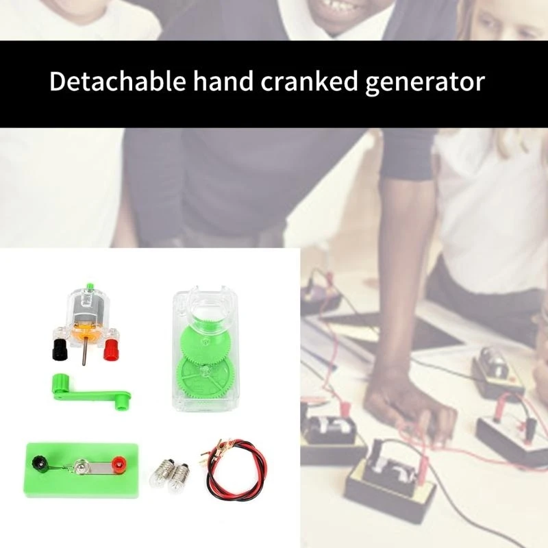 Generator Tangan Motor Perakit DIY Generator Motor Set Stem Education Toy Eksperimen Fisik Model Fisika Mainan
