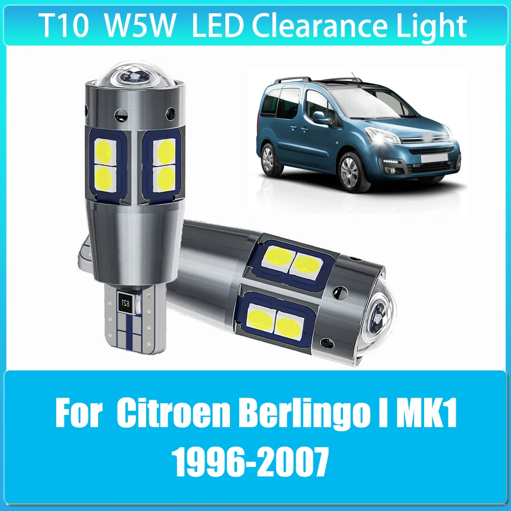 

2 x T10 W5W LED Width Light Bulb Super Bright Auto Clearance Light 12V for Citroen Berlingo I MK1 1996-2003 2004 2005 2006 2007