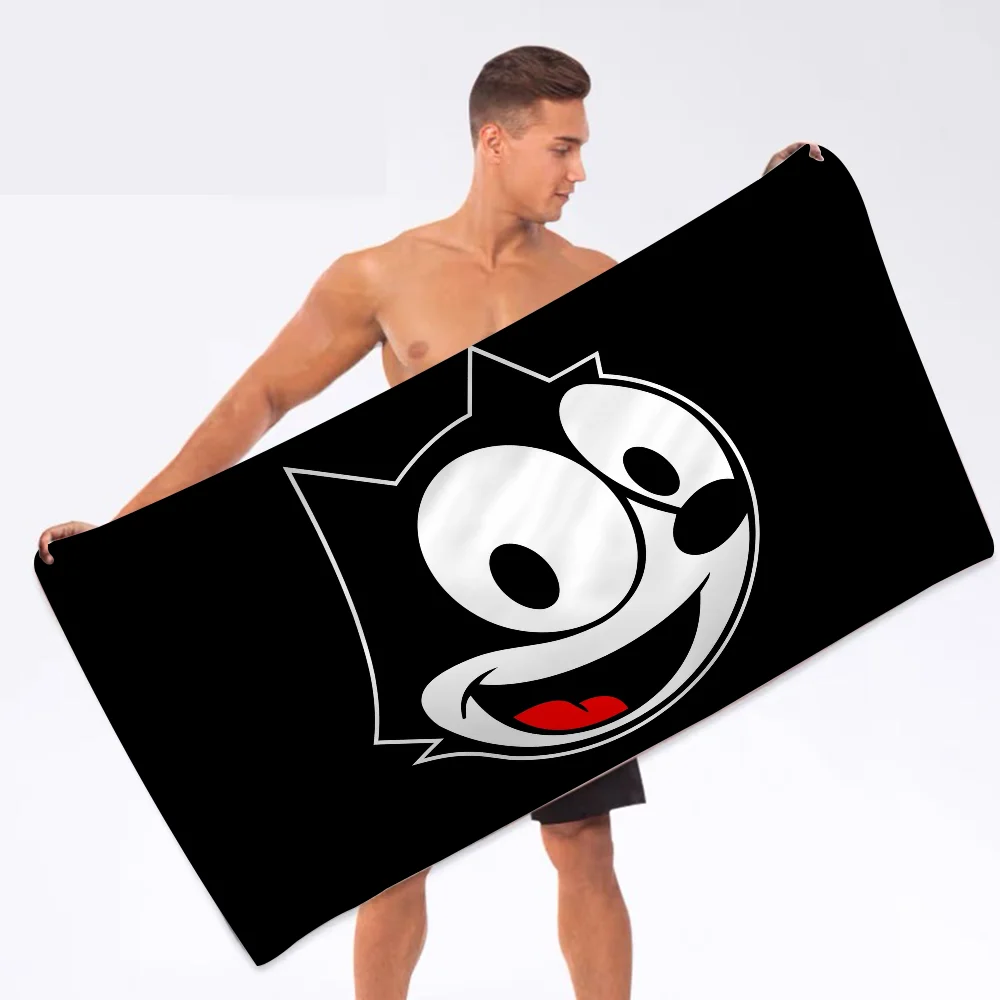 The-F-Felix-C-Cats Towel Microfiber Beach Towel Absorbent Quick dry Soft Yoga Swimming Resort Mountain Climbing Towel