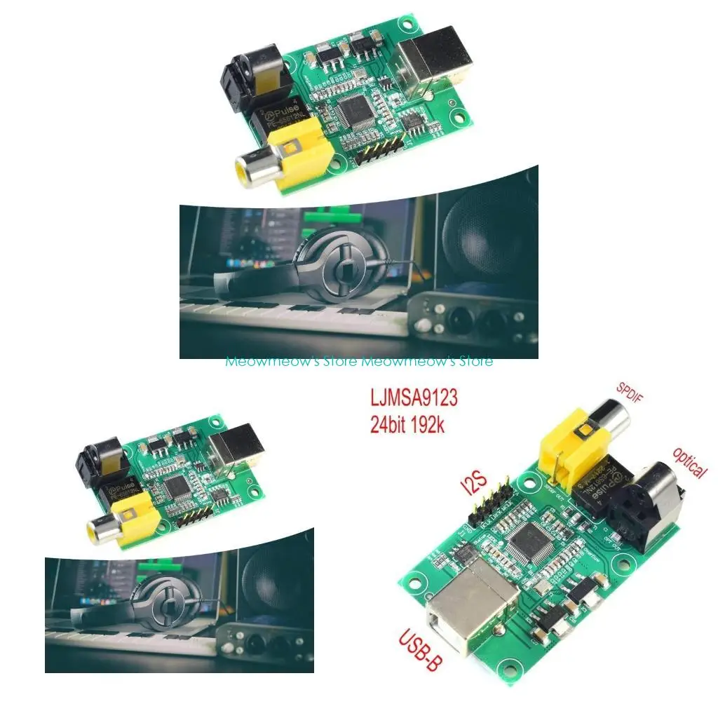 

W91A LJMSA9123 USB To SPDIF Optical I2S Auditory Controller High Resolution 24BIT 192KHz PCM Output For Professional Use