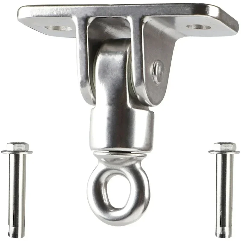 304 Stainless Steel for Secure For Outdoor and For RV Use Heavy Duty Swing Hanger Hook with Swivel Plate Ring Made from