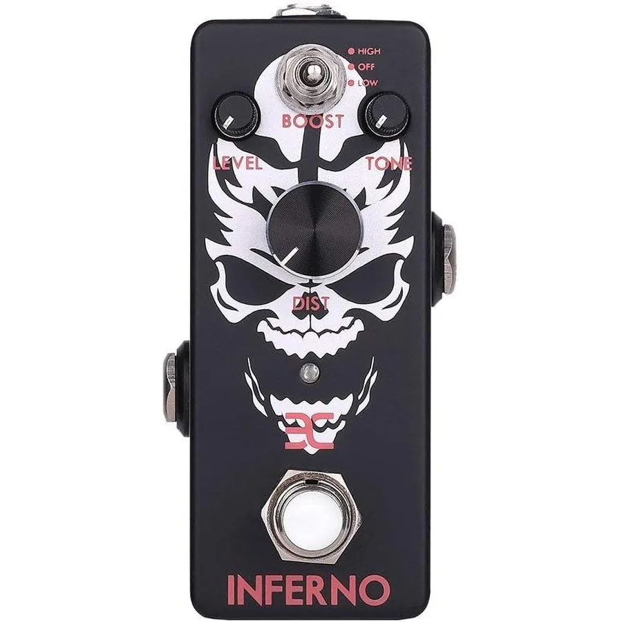 EX Inferno Death Metal distorsión Pedal de guitarra efectos de guitarra eléctrica HighGain Mini Pedal con interruptor de refuerzo de 3 modos True Bypass