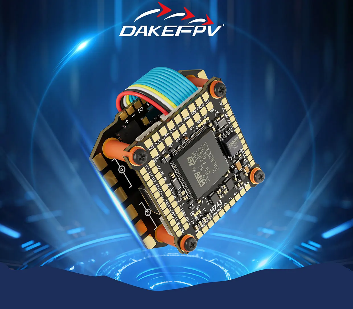 DAKEFPV H743 Flight Controller and ESC Combo for FPV Drone, Betaflight H7FC & 4in1 70A ESC, Support 3-12S, for Analog HD System