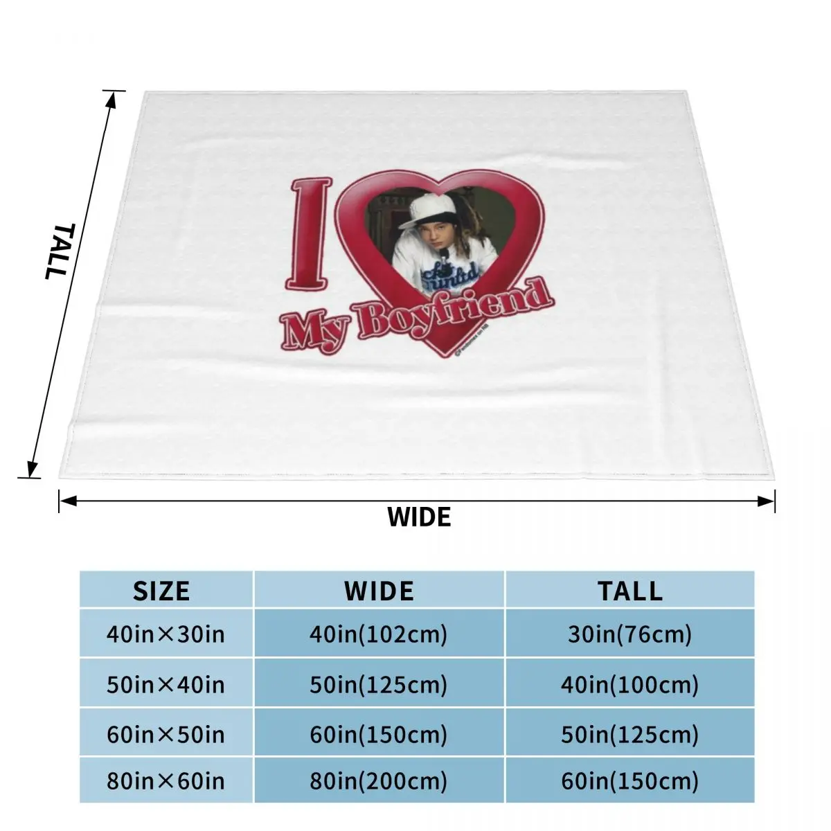 I LOVE MY BOYFRIEND TOM KAULITZ DESIGN Throw Blanket Soft Big Blanket Blanket For Decorative Sofa