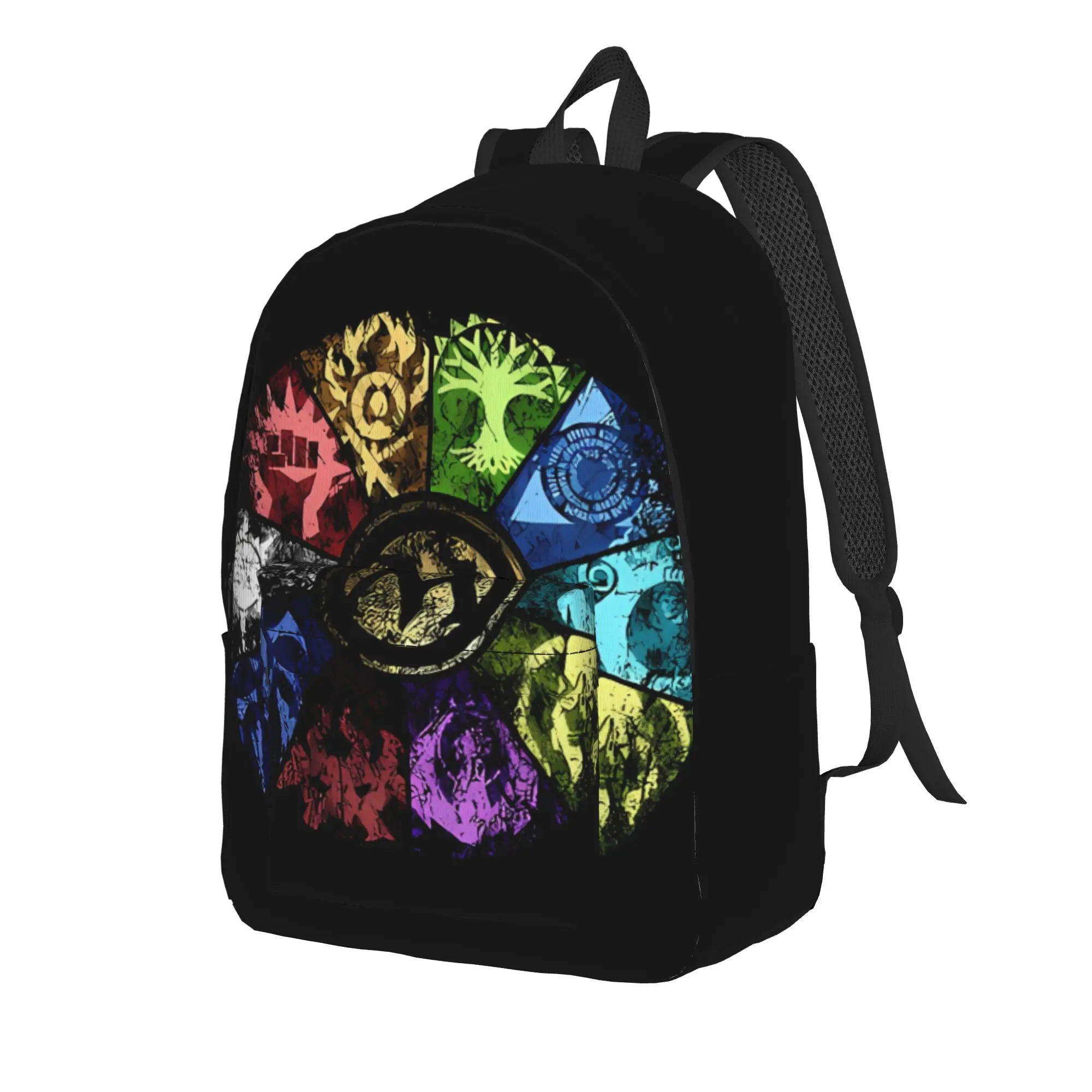 MTG Knapsack Back to School Season Faded Guild Wheel  Harajuku Design Backpack