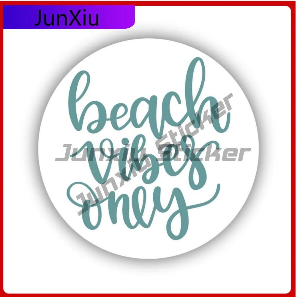 Beach Vibes Only Sticker Pvc Boat Accessories For Car Truck Unique Car Window UV Resistant Sticker No Residue Vehicle Decor For