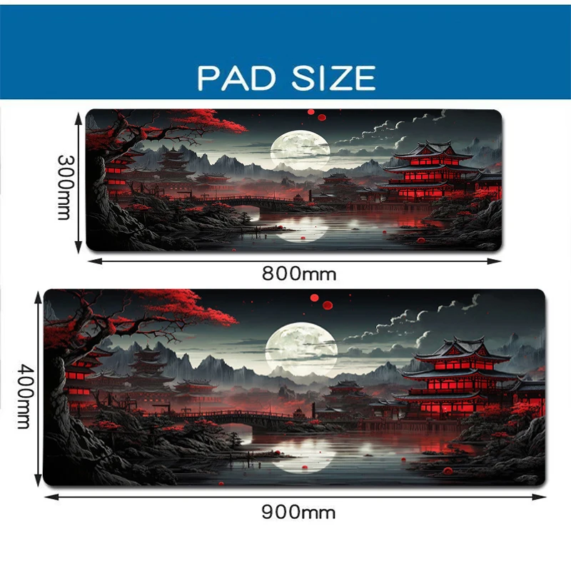 Starry Sky Moon Mouse Pad Large Computer Office Game Table Mats XXL Rubber Anti-slip Gaming Keyboard Mousepads Long Desk Pads