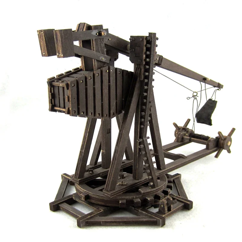 

1/72 Classical DIY Model Set of Materials Handmade Wood Empire Age Trebuchet Assembly Model