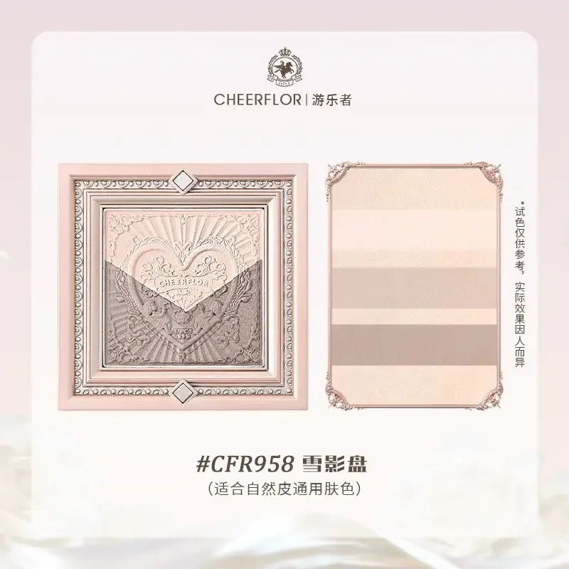 Cheerflor 하이라이트 및 컨투어링 팔레트, 매트 브라이트닝 코 섀도우, 자연스러운 입체 메이크업 하이라이터 브론저