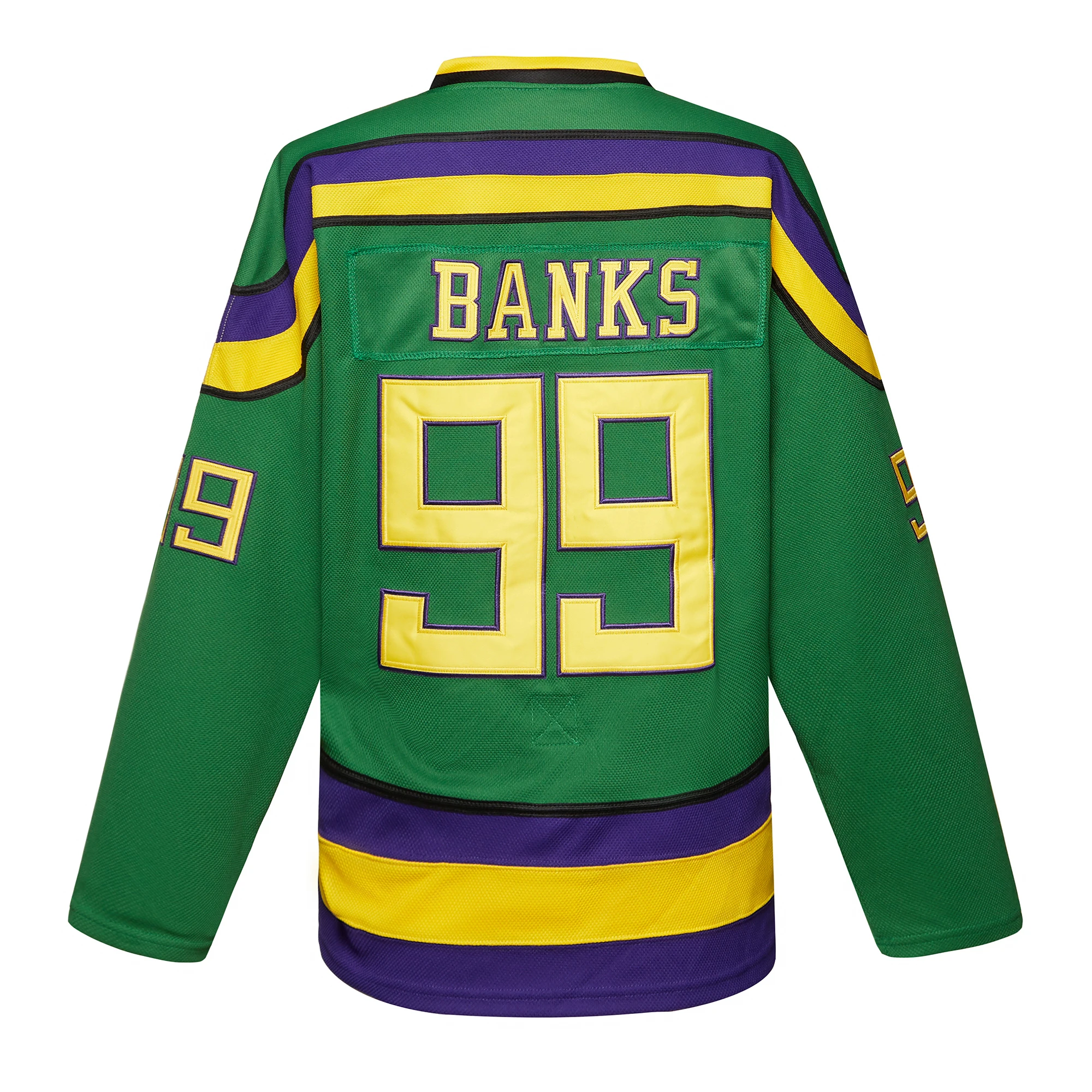 Mighty Ducks Moive Ice Hockey Embroidered Jersey For Player Practice #99 BANKS #96 CONWAY Or Blank