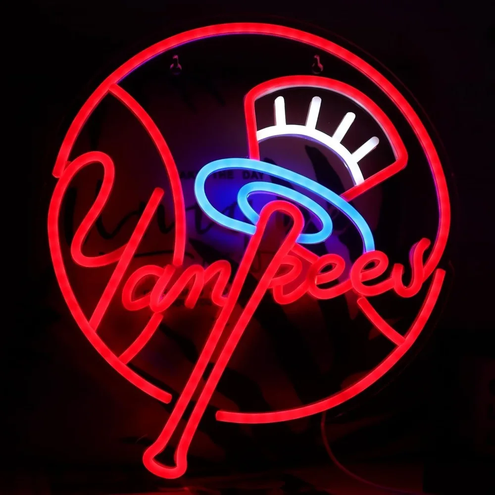 

Yankees Baseball USB Powered Led Neon Sign Dimmable Neon Light Wall Decor For Room Decor Party Birthday Handmade Gift Fans