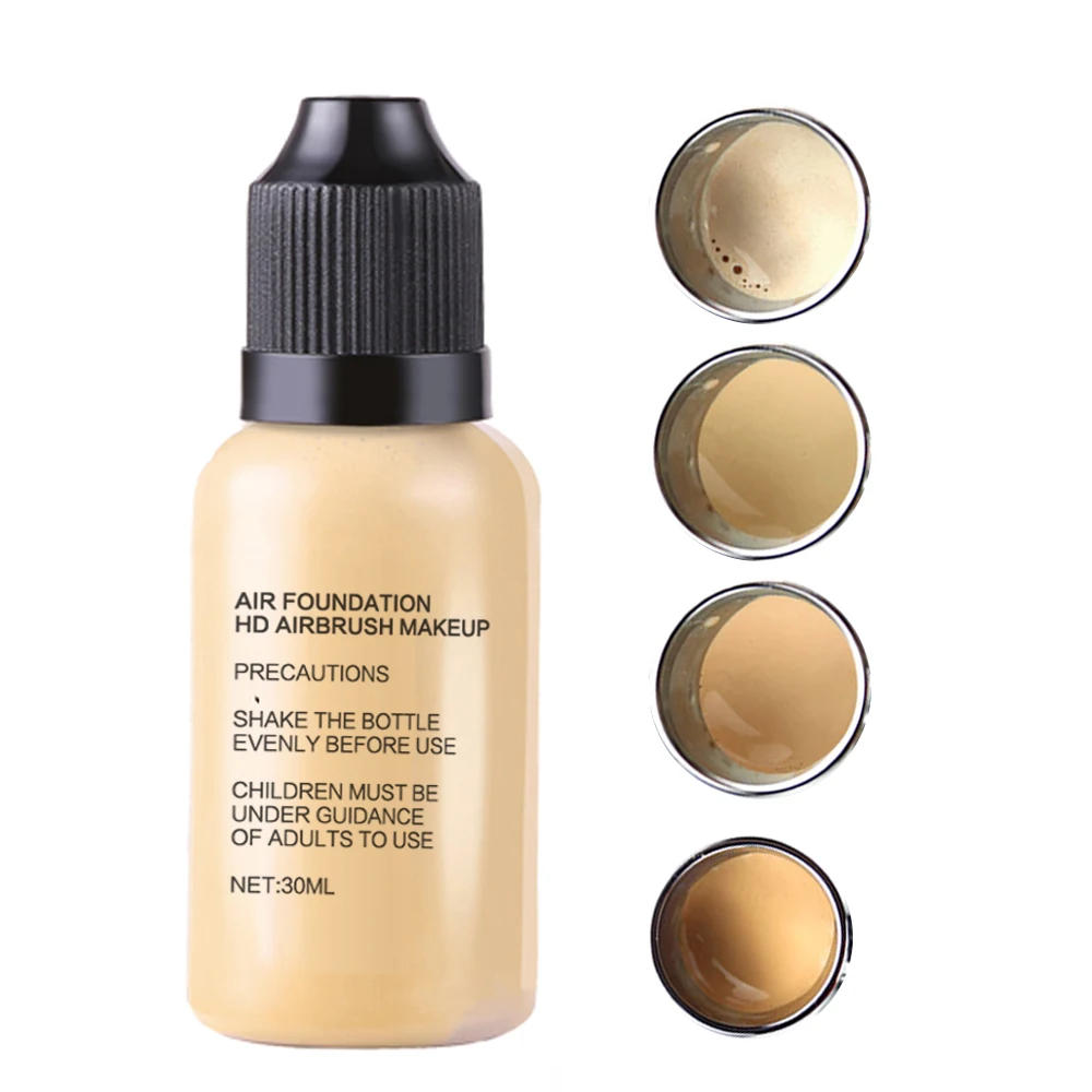 30ml/bottle Water Based Liquid Foundation Face Makeup Concealer Spray Airbrush Foundation