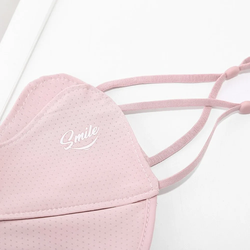 Nova máscara de seda gelo respirável anti-uv lavável protetor solar máscara de malha à prova de poeira equitação máscara facial proteger os cantos dos olhos