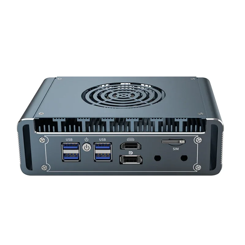 Fanless N100 Celeron N5105 J4125 Industriële Mini Pc Micro Firewall 4 * 2.5gbe I226 Lan Mini Computer Sim Slot Thuisnetwerk Pfense