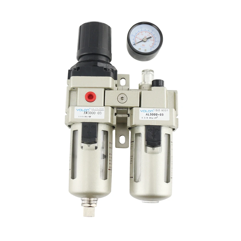 Pneumatic air compressor air filter regulator