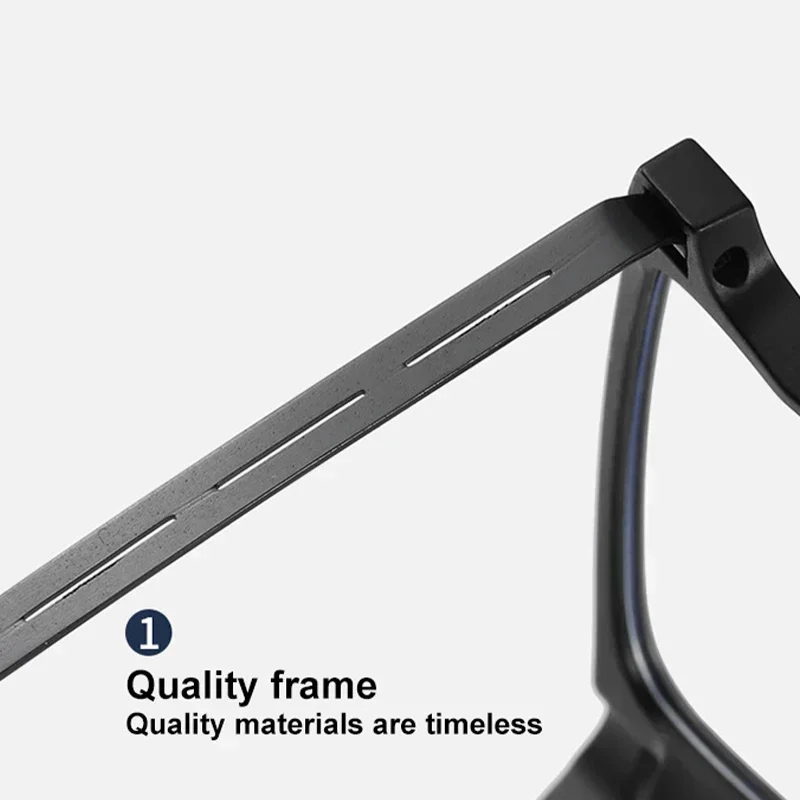 CAIDEROIN TR90  Men\'s Ultra-light Reading Glasses Women Titanium Lenses Anti-blue Light Business Hyperopia Customization 9015