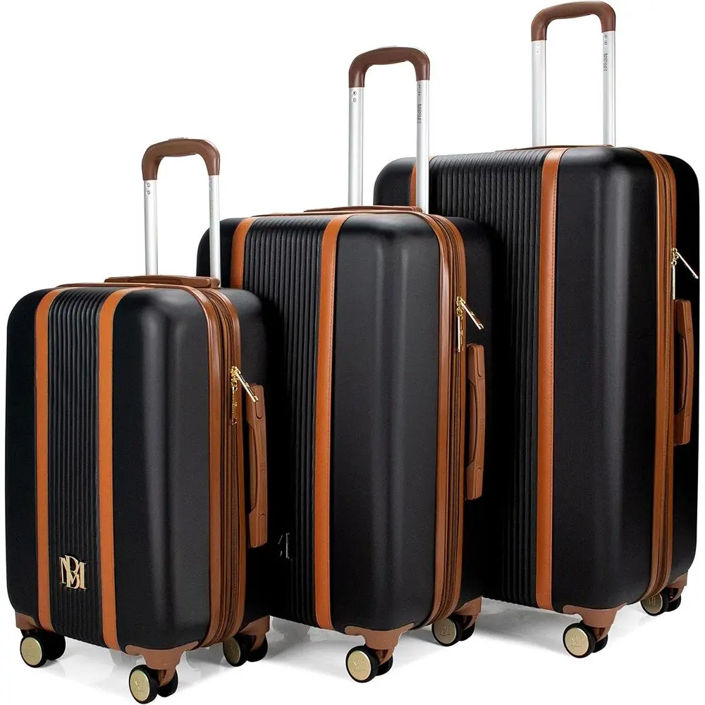 

Expandable 3-Piece Retro Large Set in Black