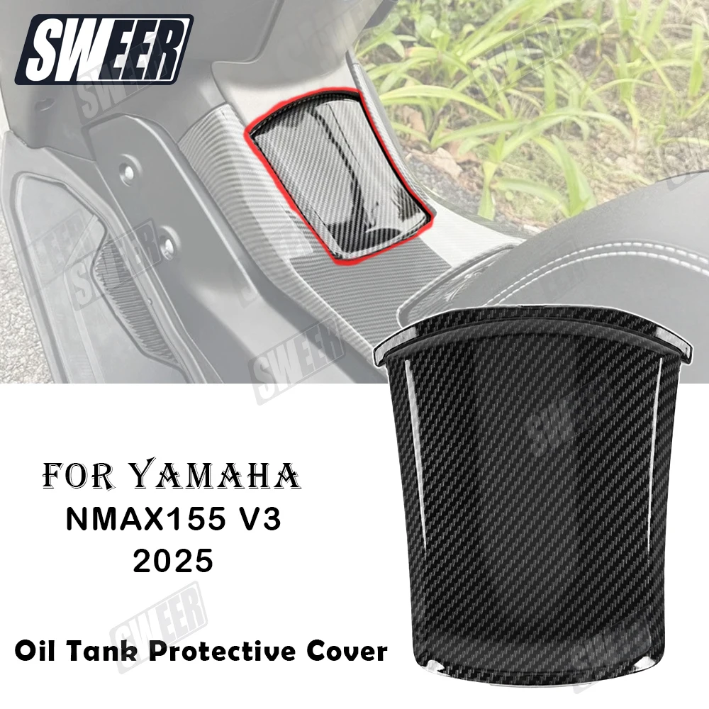 

Motorcycle Fuel Tank Carbon Fiber Cover Compatible With Yamaha NMAX155 V3 2025 Fuel Tank Protection Guard Accessories