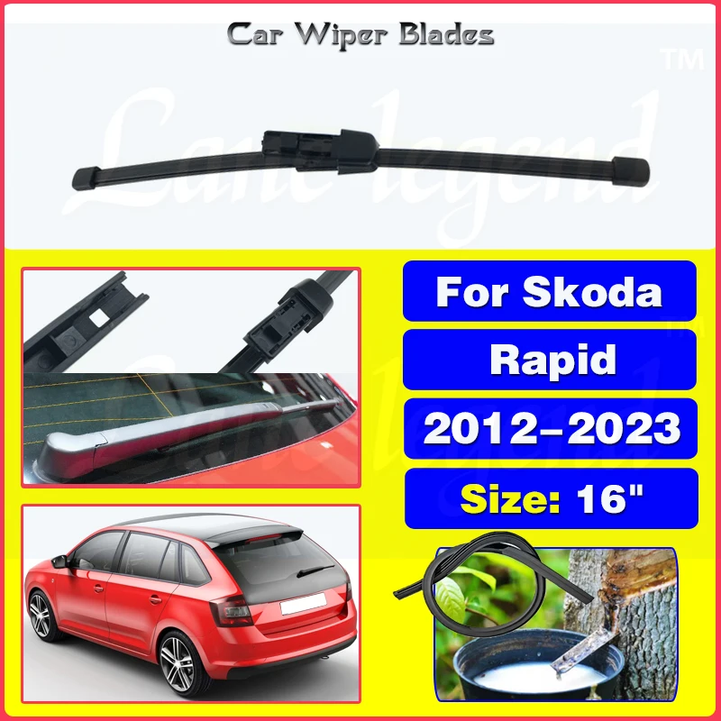 

Car Rear Wiper Blade Window Windscreen Windshield Wipers For Skoda Rapid Hatchback & Spaceback 2012 - 2023 Auto Accessories 16"