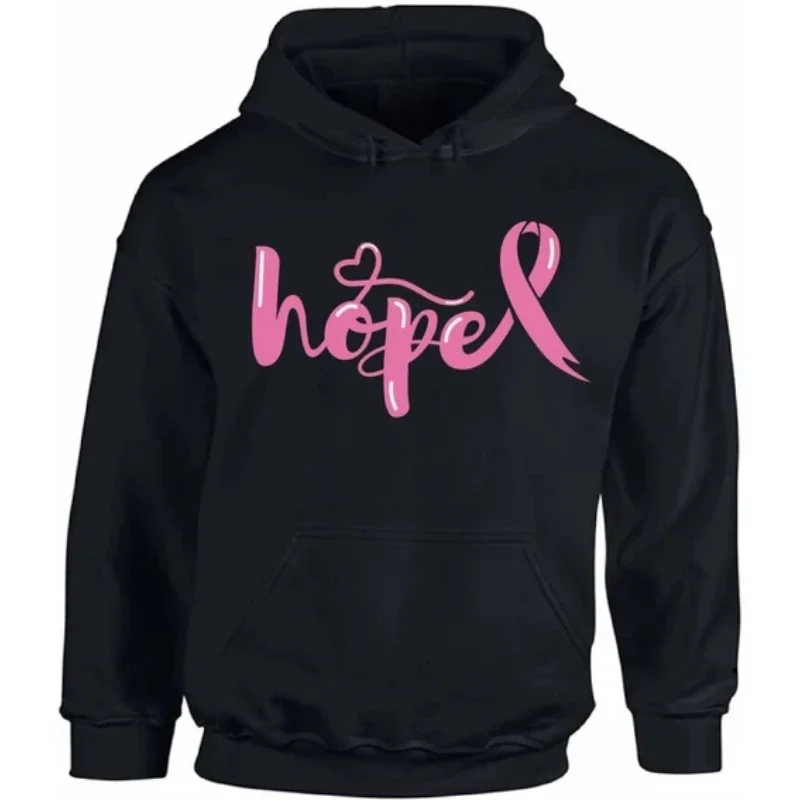 Breast Cancer Survivor Unisex Hoodie Pink Ribbon Couple Hoodies Cancer Survivor Gift  Long Sleeve Aesthetic Hoodie Streetwear