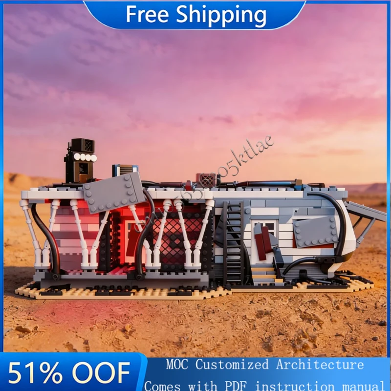 

1446 деталей MOC: Модульный конструктор «Фэнтезийная перевернутая сцена», креативный конструктор-головоломка, развивающая игрушка для детей, подарок
