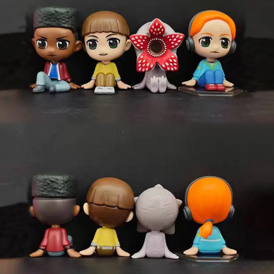 

8Pcs Set Stranger Figure Eleven Dustin Barb Steve Demogorgon Action Figures Toys THINGS with Box