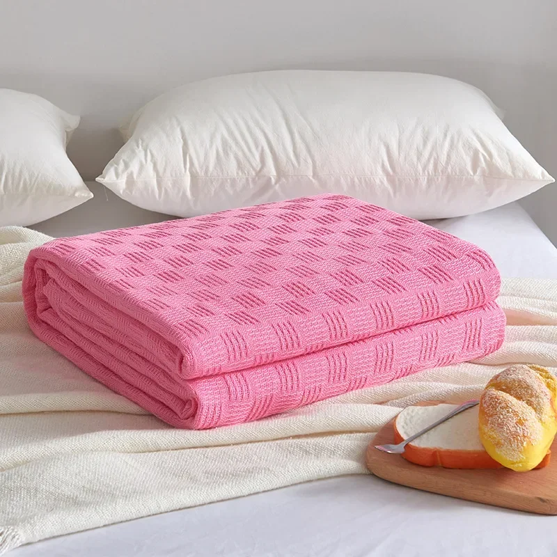 Class A cotton gauze knitted blanket, towel quilt, office lunch break blanket, sofa towel, single-layer thread blanket