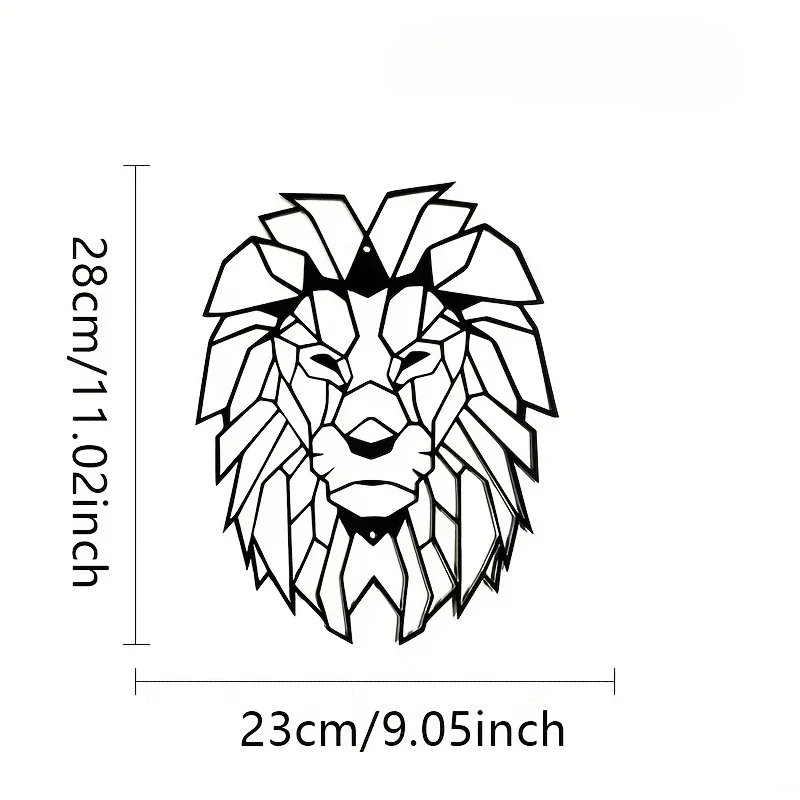 Lion Head Metal Wall Decoration: Stunning Animal Artwork