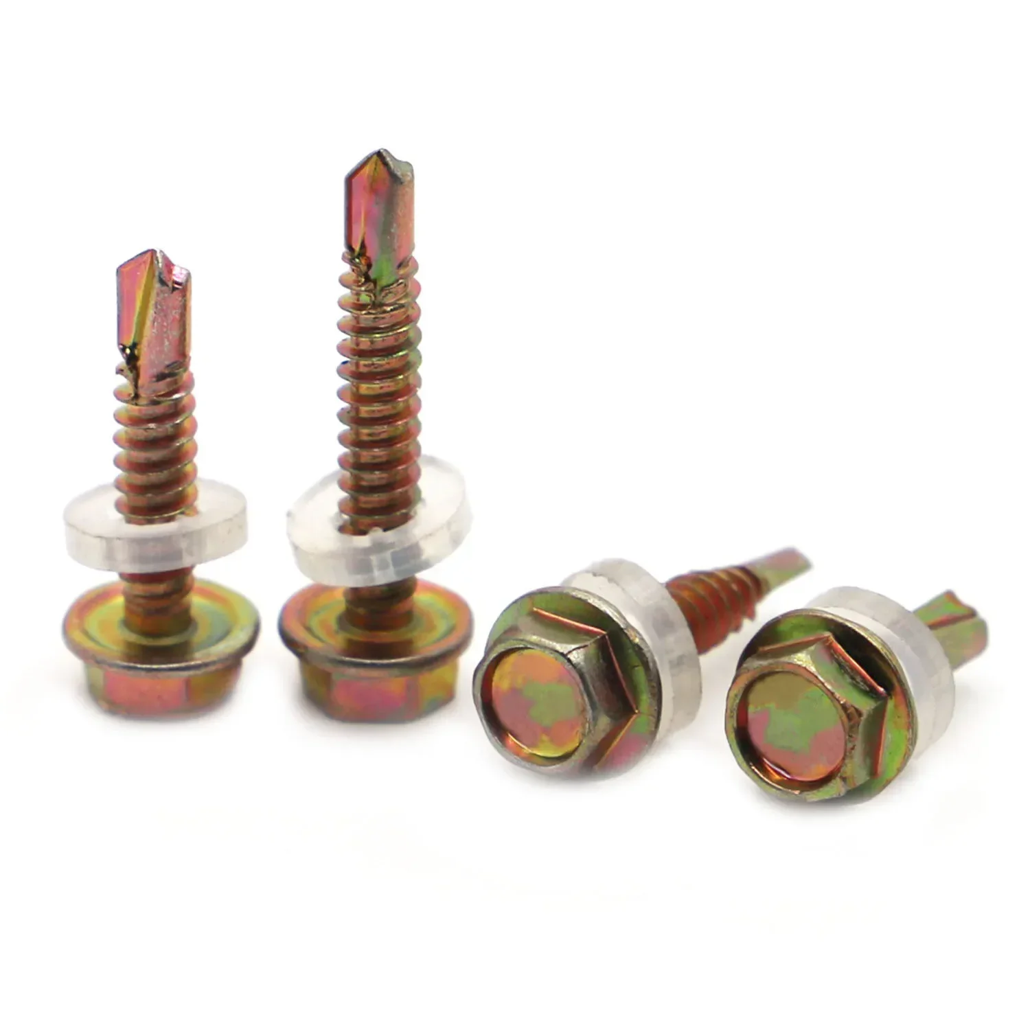 M5 Color Zinc Steel External Hexagon Drilling Screws M5 Dovetail Screw Padded Blacksmith Self Tapping Screw Length 20-100mm
