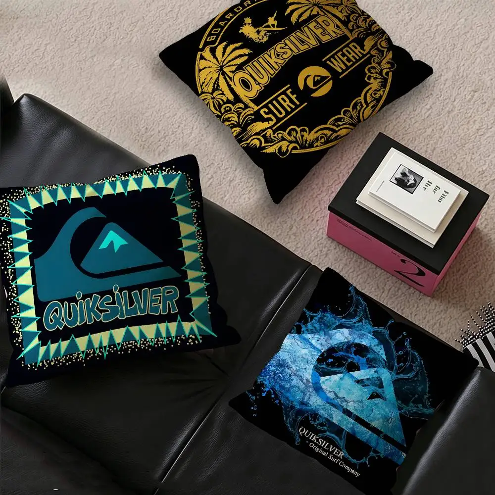 Q-QuiksilverS PU Leather Personalized picture text home decorative pillows Household Gifts 45x45cm