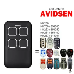 For AVIDSEN 104250 104251 104257 104700 114253 614701 654100 654250 654300 Garage Door Remote Control 433.92MHz Rolling Code