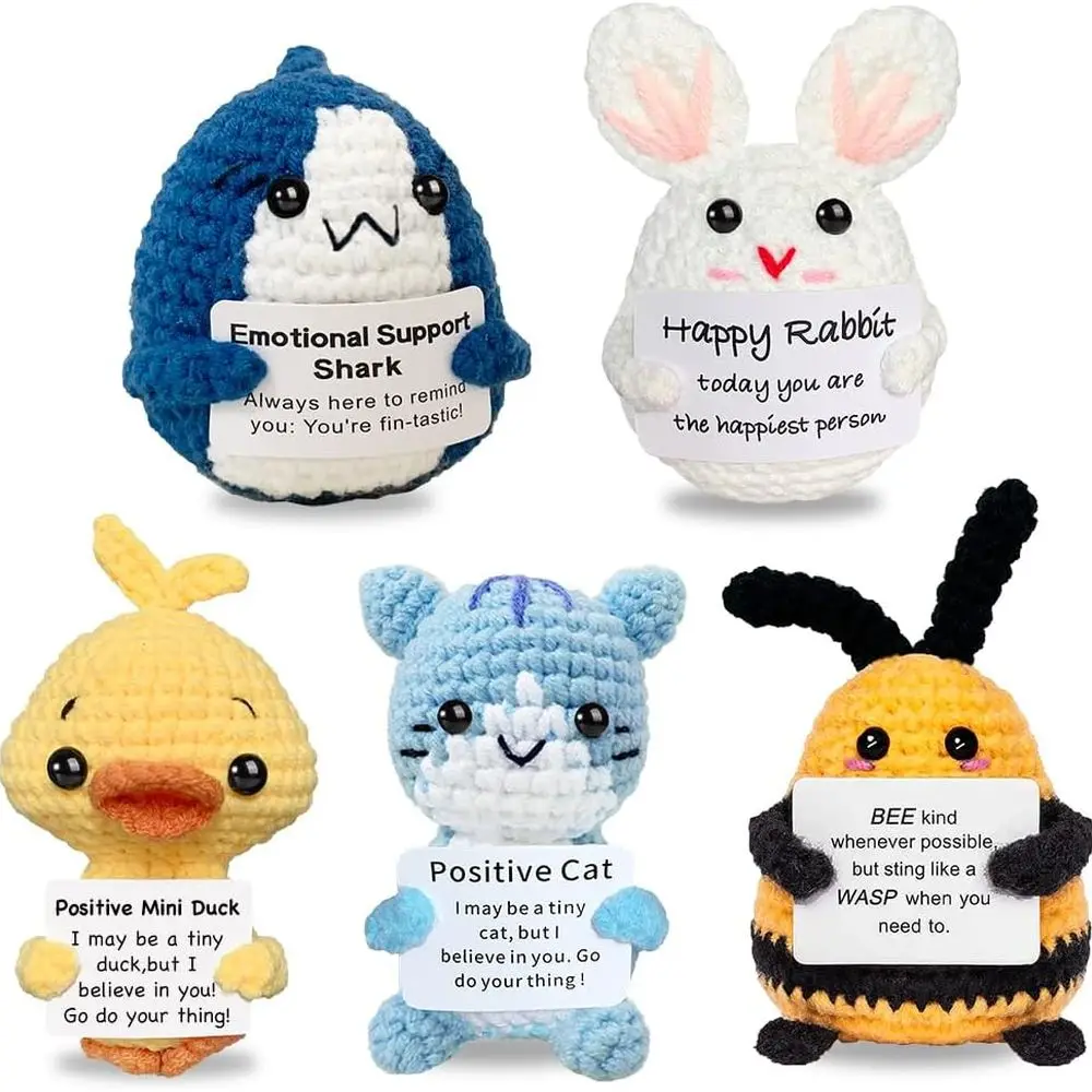 

Эмоциональная поддержка вязаных крючком животных, позитивные вязаные крючком животные оптом, мини-мягкие крючком животные, вязаные крючком плюшевые игрушки для друга коровы