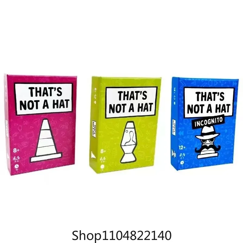 

Unique That’s Not a Hat Happy Party Game Set,Top Board Game with Basic Extended Card Game, English Tabletop Game for 3-8 Players