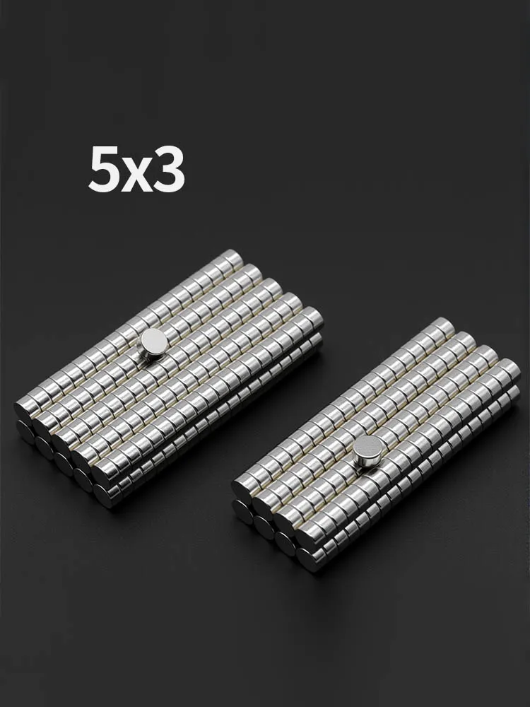 5x3mm Krachtige Neodymium Magneet N35 NdfeB Permanente Magnetische imanes Ronde Super Sterke Koelkastmagneten DIY - afbeelding 2