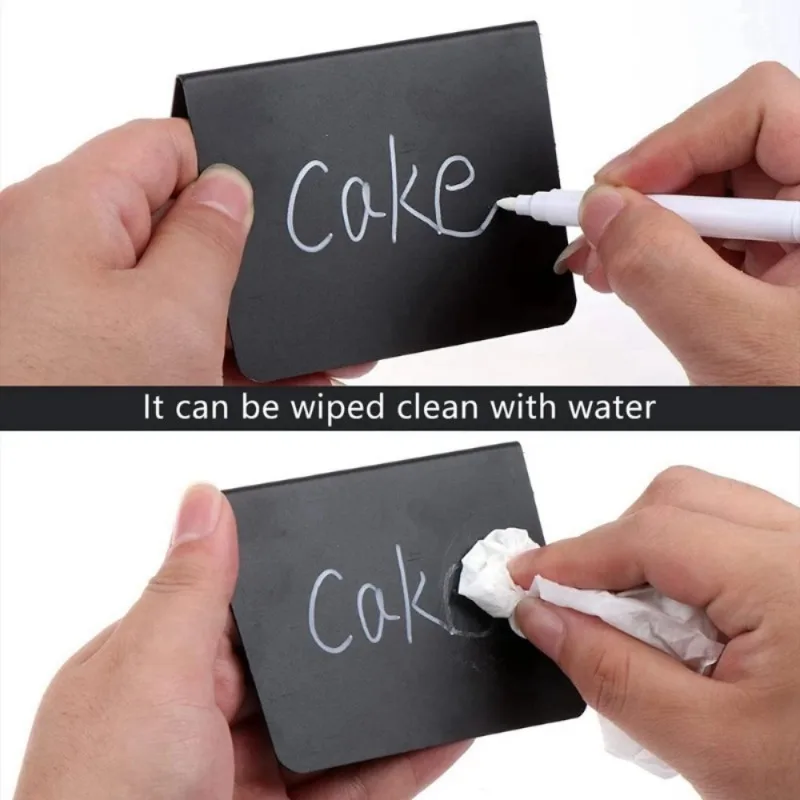 12 قطعة/الحزمة السبورات الصغيرة مستطيلة السبورة مزدوجة الوجهين السبورات حفل زفاف عيد ميلاد ديكور المنزل تسجيل رسالة المجلس