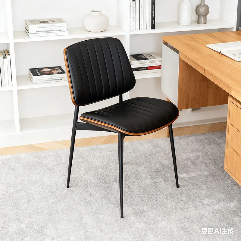 

Simple Leather Dining Chairs for Living Dining Room Modern Home Kitchen Dinner Chair Durable Stylish Cafe Table Chair Furniture