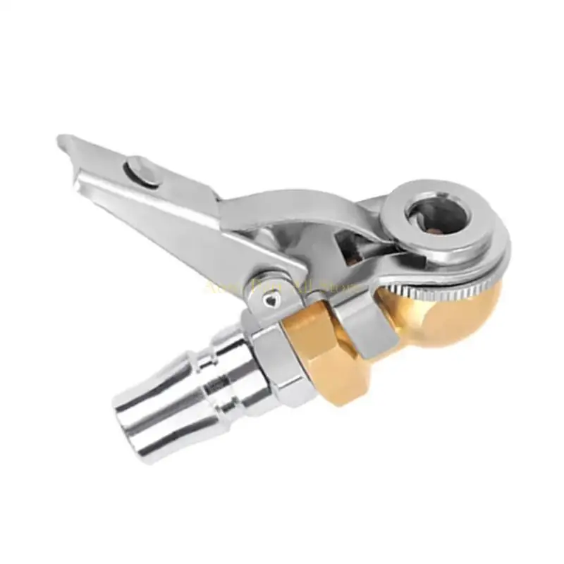 

J0MA Air Chuck Tyre Inflator Gauge Fitting Air Chuck Inflator Hose Barb