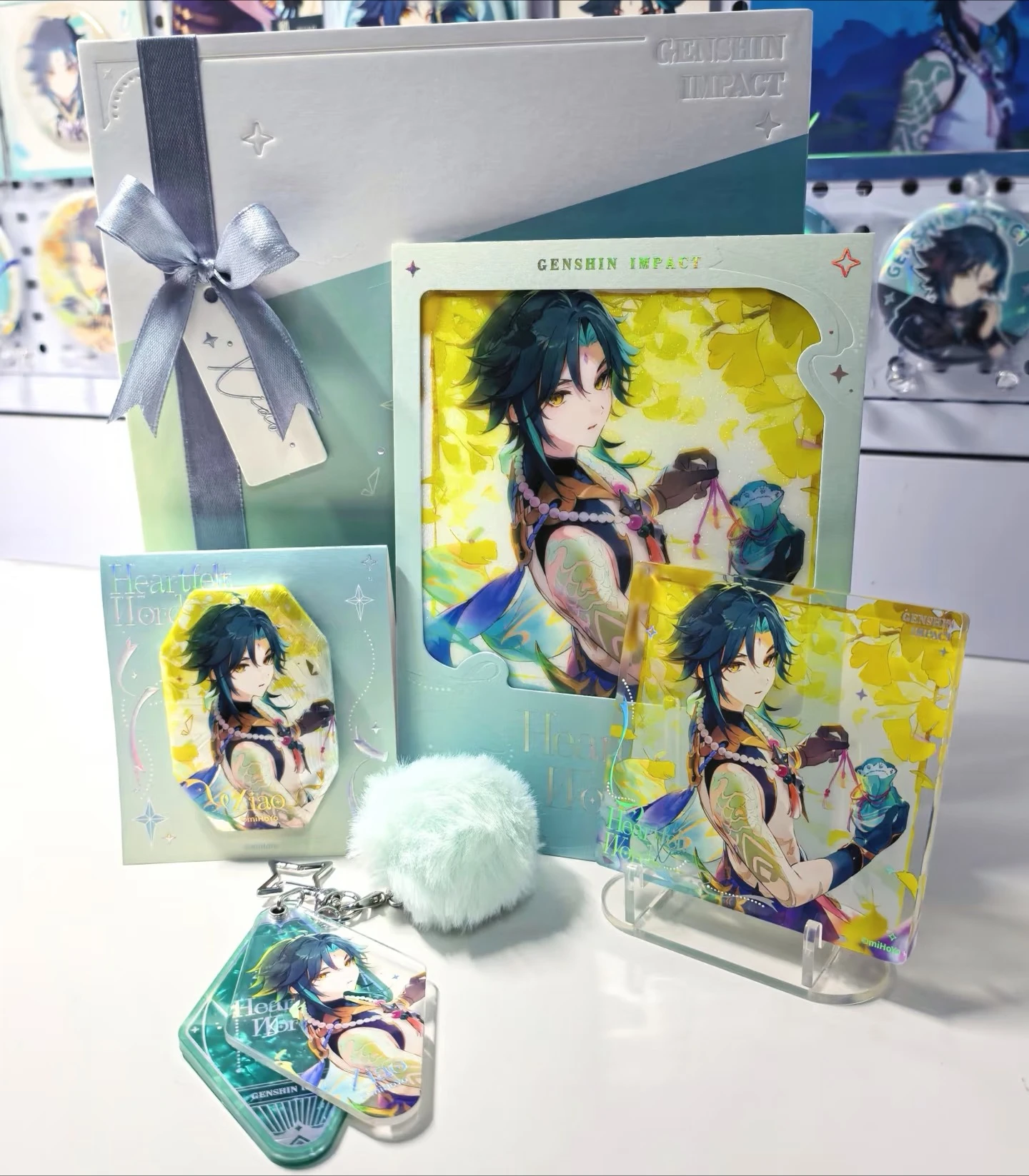 [Official Merchandise] in Stock Genshin Impact Heartfelt Words Xiao Citlali Ororon Badge Pendant Acrylic Brick Card Gift Box