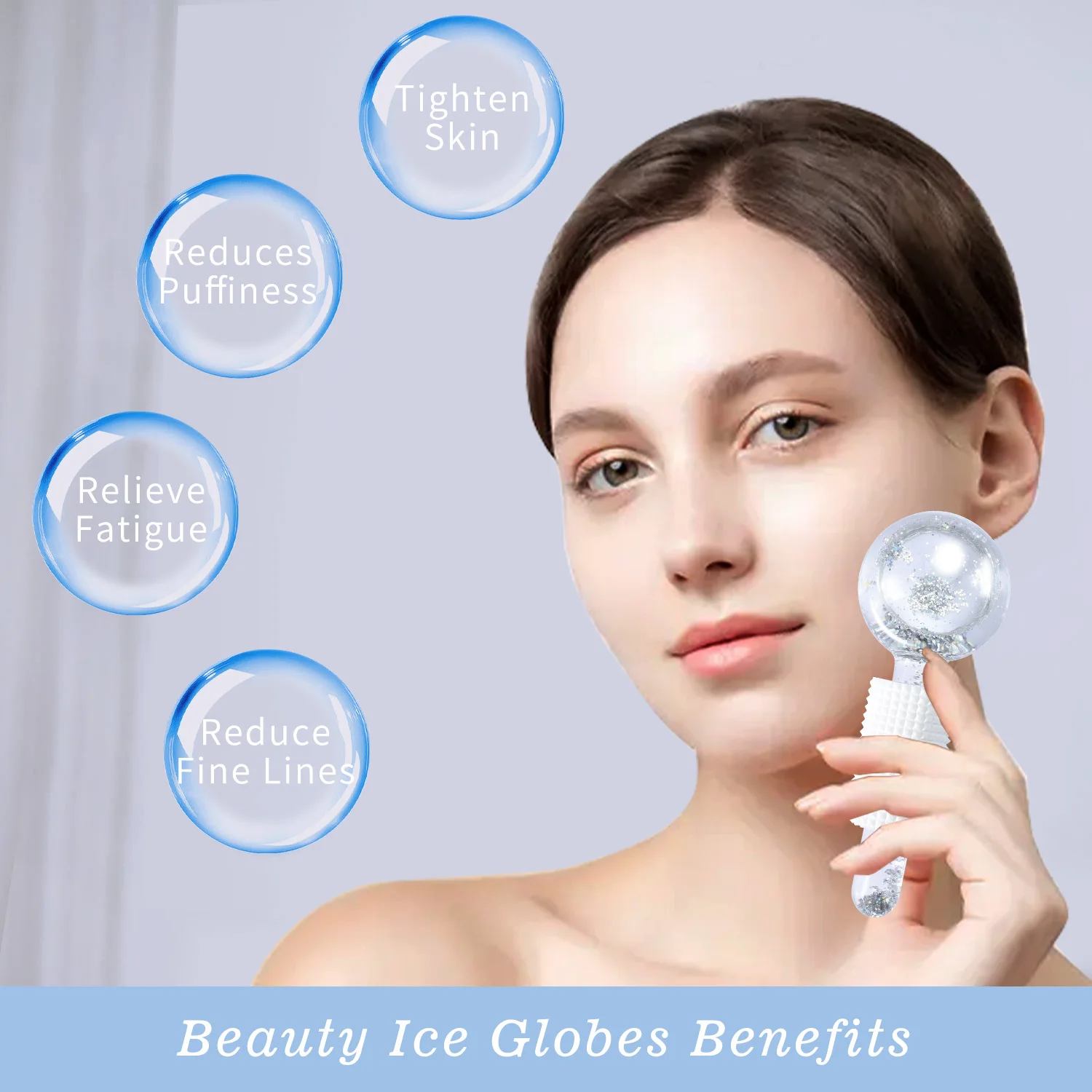 2024 New ice hockey - Commercial beauty salon ice ice treatment face - Ladies massage glass ball - beauty ball - Ice wave ball