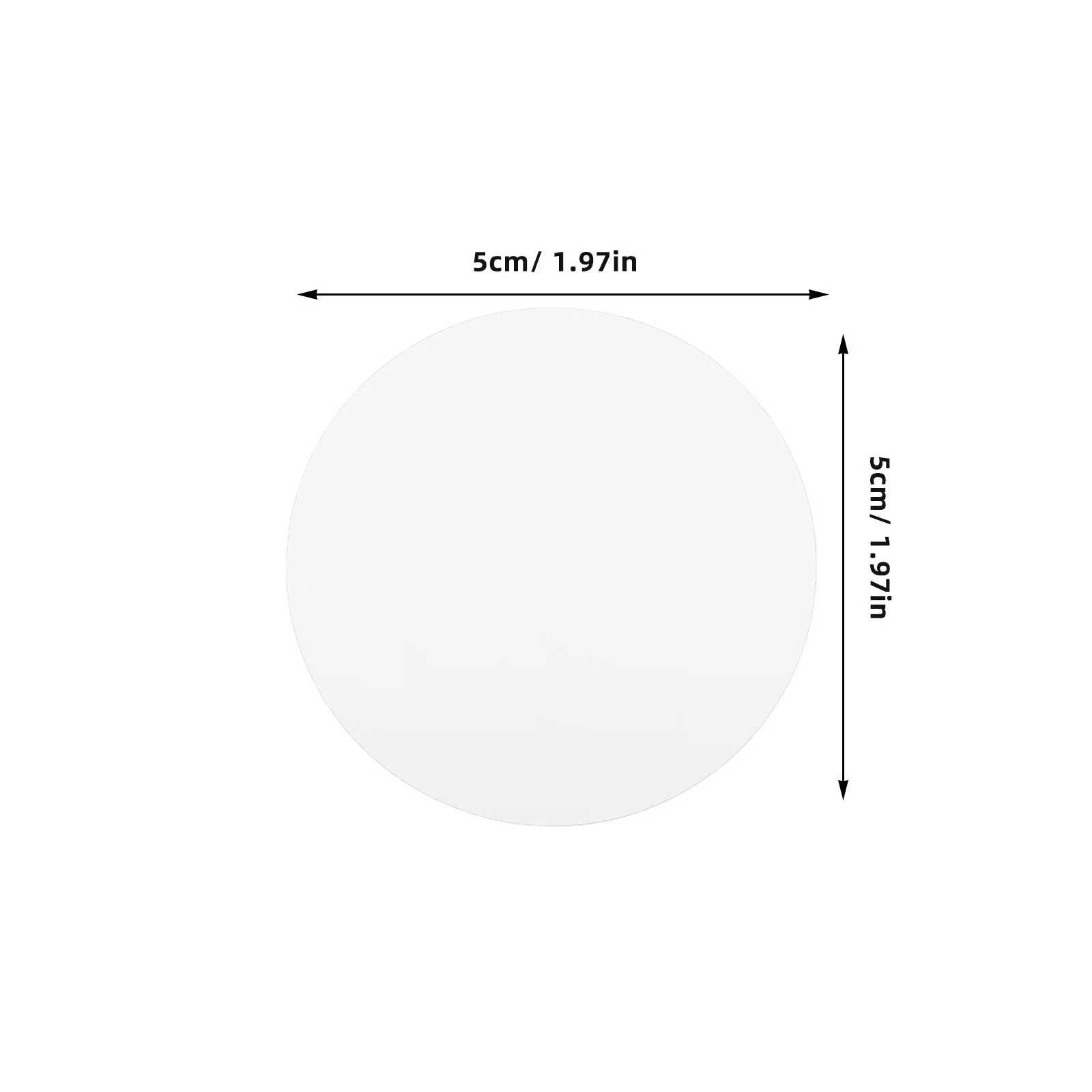 1 Rolle runde Thermodrucker-Etiketten, blanko, bedruckbares Etikettenpapier, selbstklebendes Thermopapier für Bürobedarf für Drucker