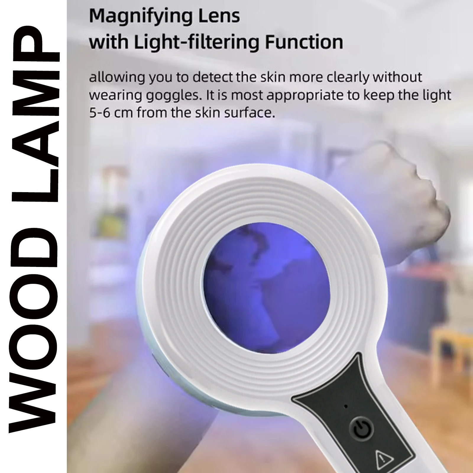Woods Lamp Skin Analyzer For Skin UV Magnifying For Beauty Facial Testing Wood Lamp Light Skin Analysis Detection Skin Care