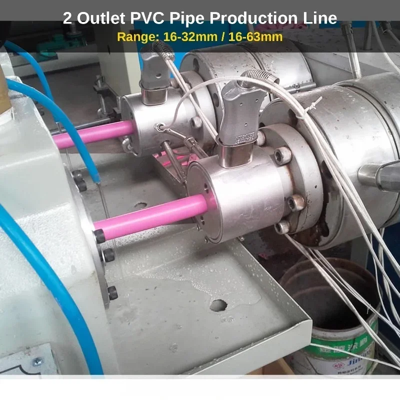 Customized Counter Rotating Conical Twin Screw Extruder High Efficiency Automatic UPVC CPVC Conduit Pipe Extrusion Machine